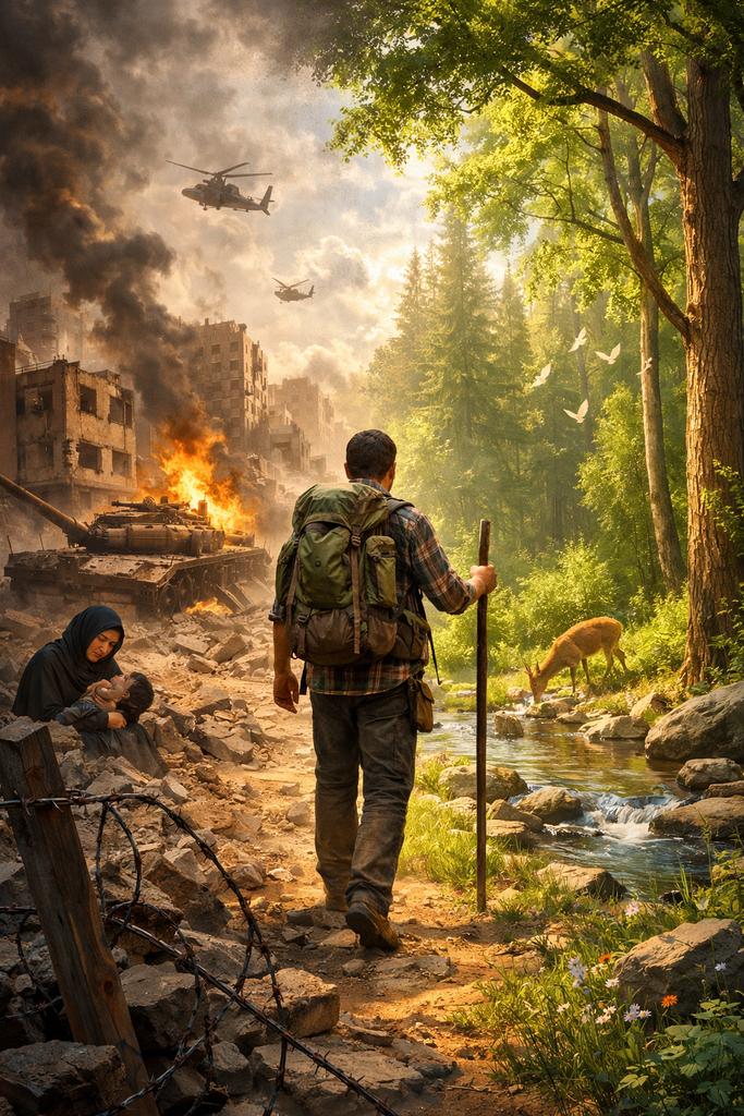tskhyr1's tweet photo. از این همه جنگ، از این همه خون، خسته شدیم
از فریادِ بی‌صدای مردمِ مظلوم، خسته شدیم.
می‌خواهم بروم، به دور از این هیاهوی سرد و بی‌رحم به جنگلی آرام،
جایی که صدای پرنده
جای گلوله را بگیرد
از این همه جنگ خسته شدیم،
پناه می‌برم به آغوش طبیعت
شاید میان سبزیِ درخت https://t.co/PwYXEhRp5X