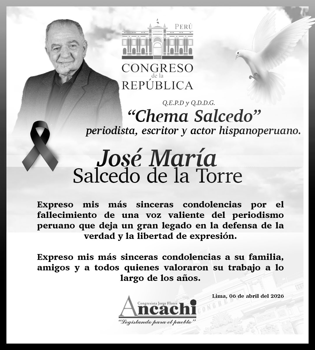 Congresista Flores Ancachi, Jorge tweet media