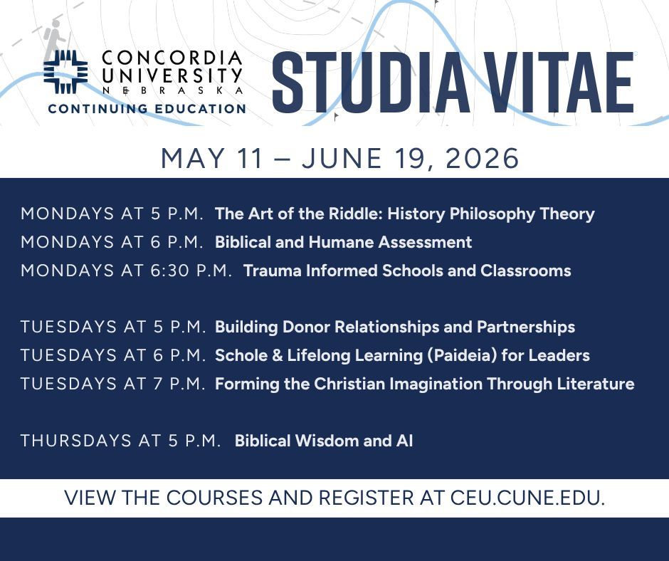 CUNE's tweet image. Registration for our May Continuing Education Units (CEUs) courses is officially open! 👏
Explore the lineup and secure your spot at ceu.cune.edu!

#ContinuingEducation #CUNE #ConcordiaNebraska