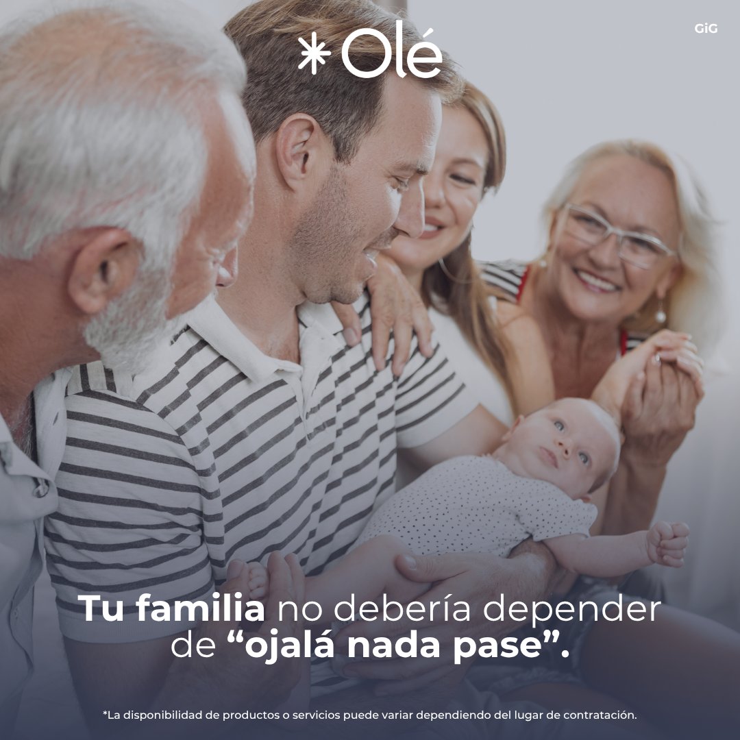 olelife_'s tweet photo. Tu familia no debería depender de ‘ojalá nada pase’. Descubre como protegerlos en minutos en https://t.co/Q89C4WSYJf.
#ProtecciónEnVida #Protección #ProtegeconOlé https://t.co/uYk42zSkju