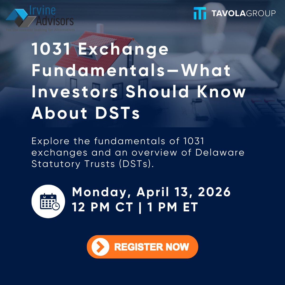Tavola_Group's tweet photo. Keep your profits and defer capital gains!

Join us on April 13 at 12 PM CT to learn how 1031 exchanges and DSTs can grow your #RealEstate portfolio.

Sign up → https://t.co/e8X5UDQhah

#Webinar #Investing #Taxes #1031Exchange https://t.co/HZ9KXLTLcH