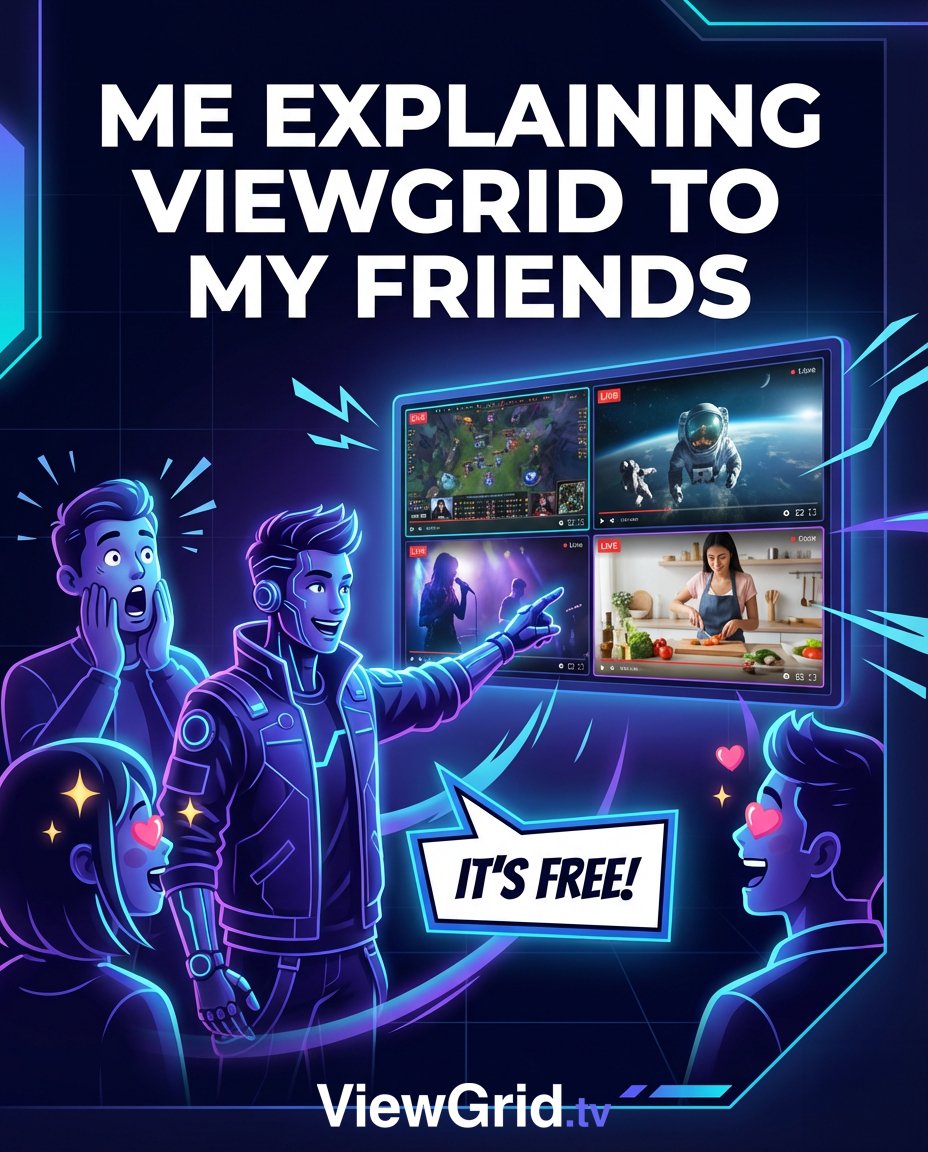 viewgridtv's tweet image. "Wait... you can watch Twitch AND YouTube at the same time?"
"And Kick?"
"And it's FREE?!"

Yes. Yes. And yes.

viewgrid.tv — show your friends.

#ViewGrid #GamingFriends #FreeTools #Relatable #GamerLife #MultiStream #ShowYourFriends #StreamingLife