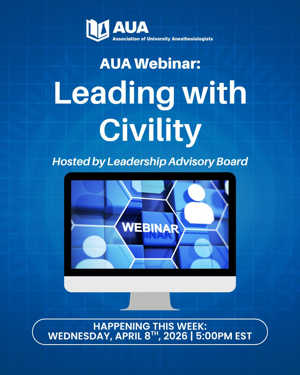 Association of University Anesthesiologists tweet media