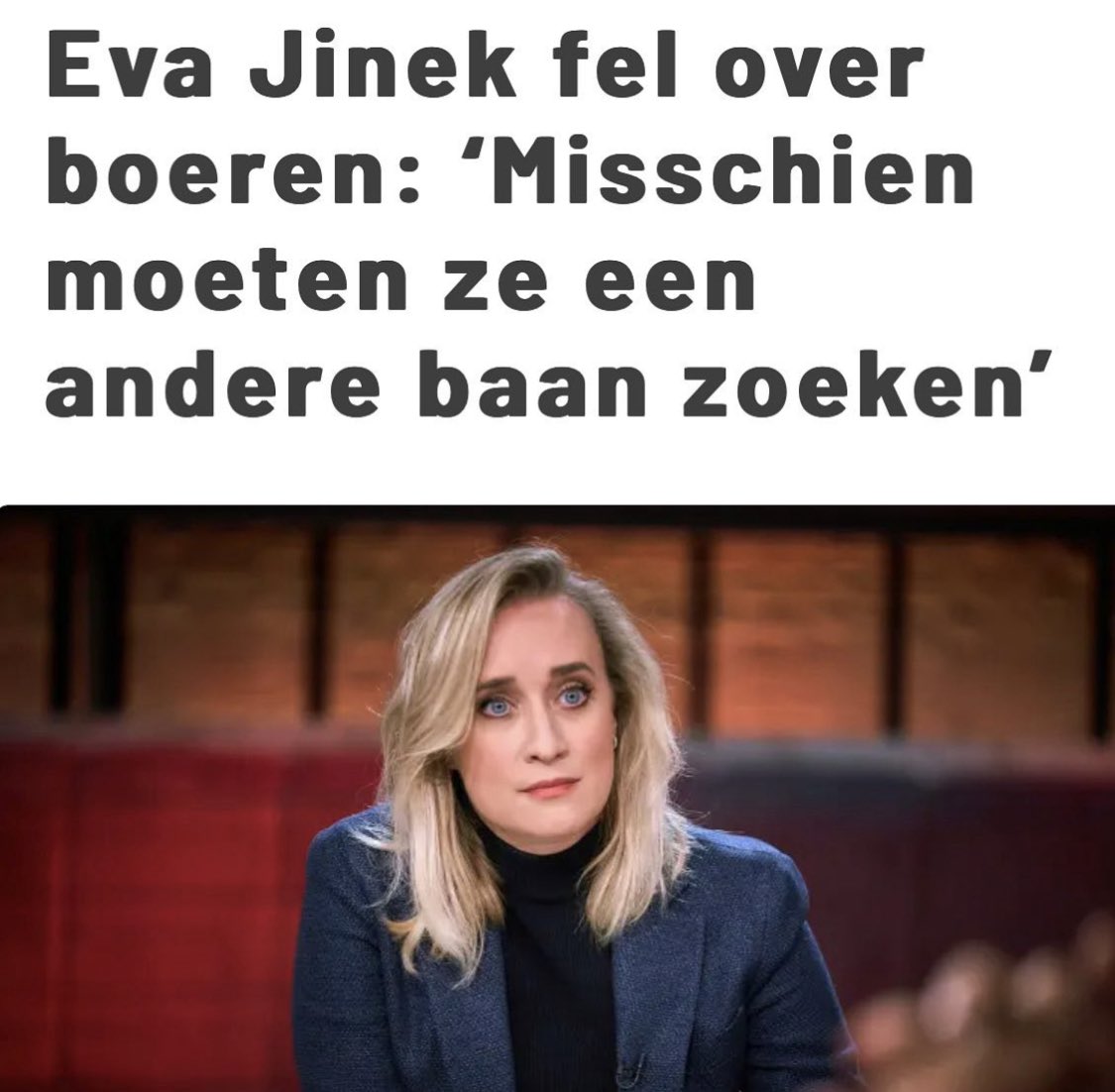 agtmael_mieke's tweet photo. Eva Jinek, het blijft een Oostblokker!

‘n Valse Extreemlinkse Muts!
Vriendin van Halery Clinton!

@D66 #WEFDIENER https://t.co/hF3Knby5OI