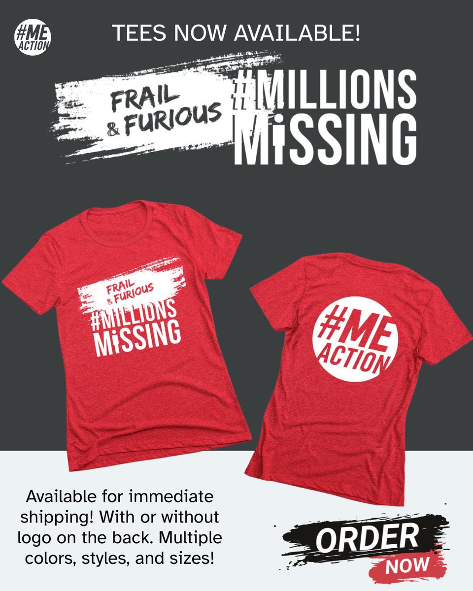 #MillionsMissing 2026 #FrailAndFurious tees are now available! bonfire.com/store/meaction…

We have lots of styles and colors to choose from! 

You can choose tees with a logo on the back on ones without. 

A portion of your purchase helps support our work! 

#pwME #MECFS #LongCovid