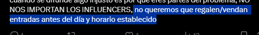 artuto7363367's tweet photo. @nellahope_ @joelssmylove @TicketmasterPE @IndecopiOficial Te estás quejando de que regalan entradas; yo te respondí por qué se hace eso. Los que afirman que ya tienen entradas desde ahora son estafadores, y punto. Si crees que eso es verdad, solo eres una ilusa. ¿Por qué habría revendedores si aún no se venden las entradas? Por favor. https://t.co/DJxAvW00bo