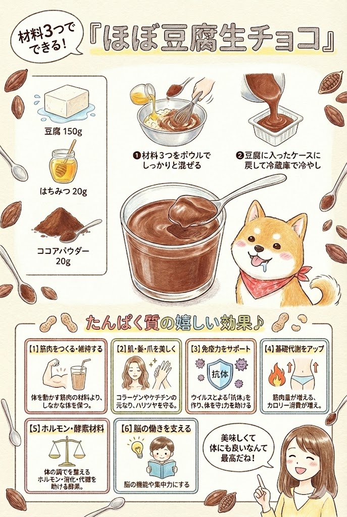ku_happysky's tweet photo. これ作ってから、お菓子買わなくなった。ほぼ豆腐なのに味は完全に生チョコ。材料３つまぜてそのまま豆腐の型でひやすだけ。たんぱく質とポリフェノールとビタミン＆酵素でほぼ完全食スイーツが5分でできてバグでしかない。ひと箱たべても罪悪感ゼロの「ほぼ豆腐生チョコ」は… https://t.co/5wOhUiikes
