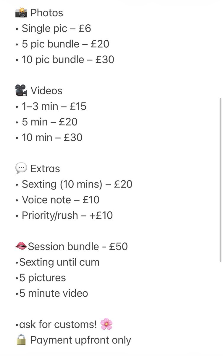 elaraquinnxx's tweet photo. just an update on the menu! i added a session bundle 🩷 

#session #ukteenseller #bbw #chav #ukgirl #ddlg #teensellers #nsfwtwtًً https://t.co/CBurozSk7T