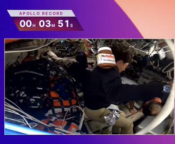 The first Nutella jar going around the moon