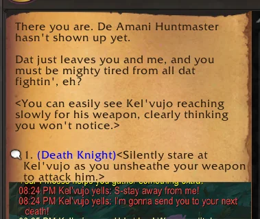 WarcraftMeme's tweet image. loving the class specific dialog so far #warcraft