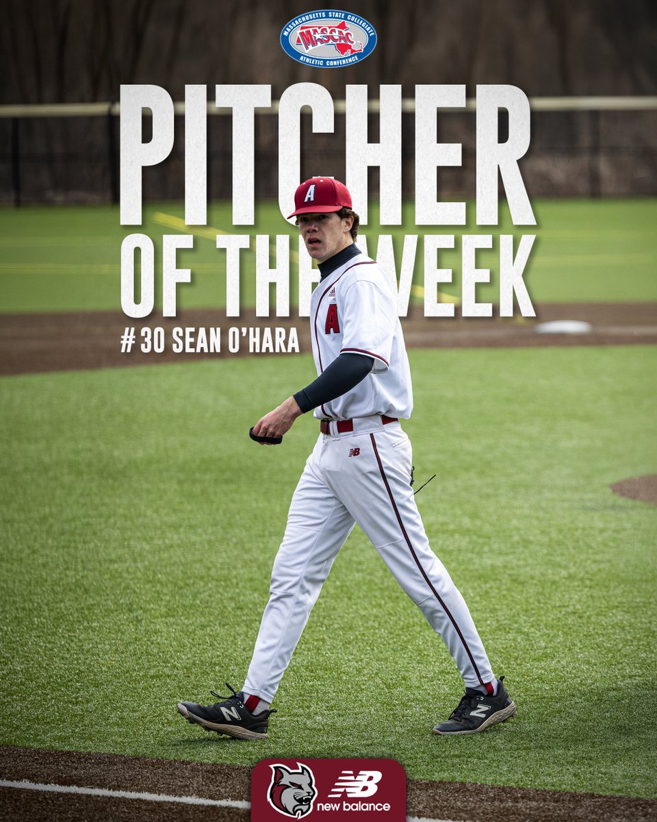 Two wins and a save earn Sean O'Hara MASCAC Pitcher of the Week honors! ⚾🏅

Read More:
tinyurl.com/ym653tf4
