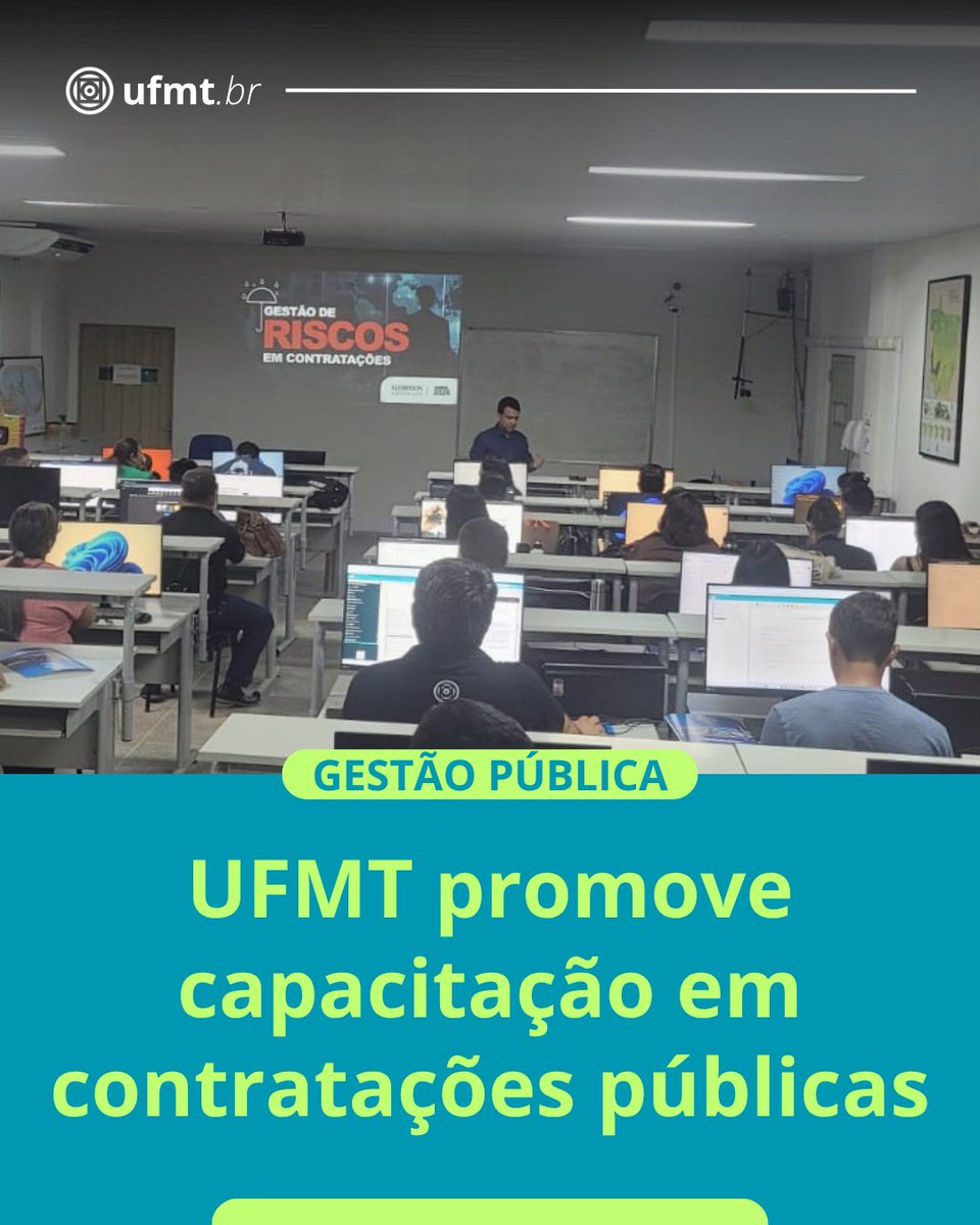 UFMT's tweet photo. 🏦 UFMT promove capacitação em contratações públicas https://t.co/XRAvGgnp16