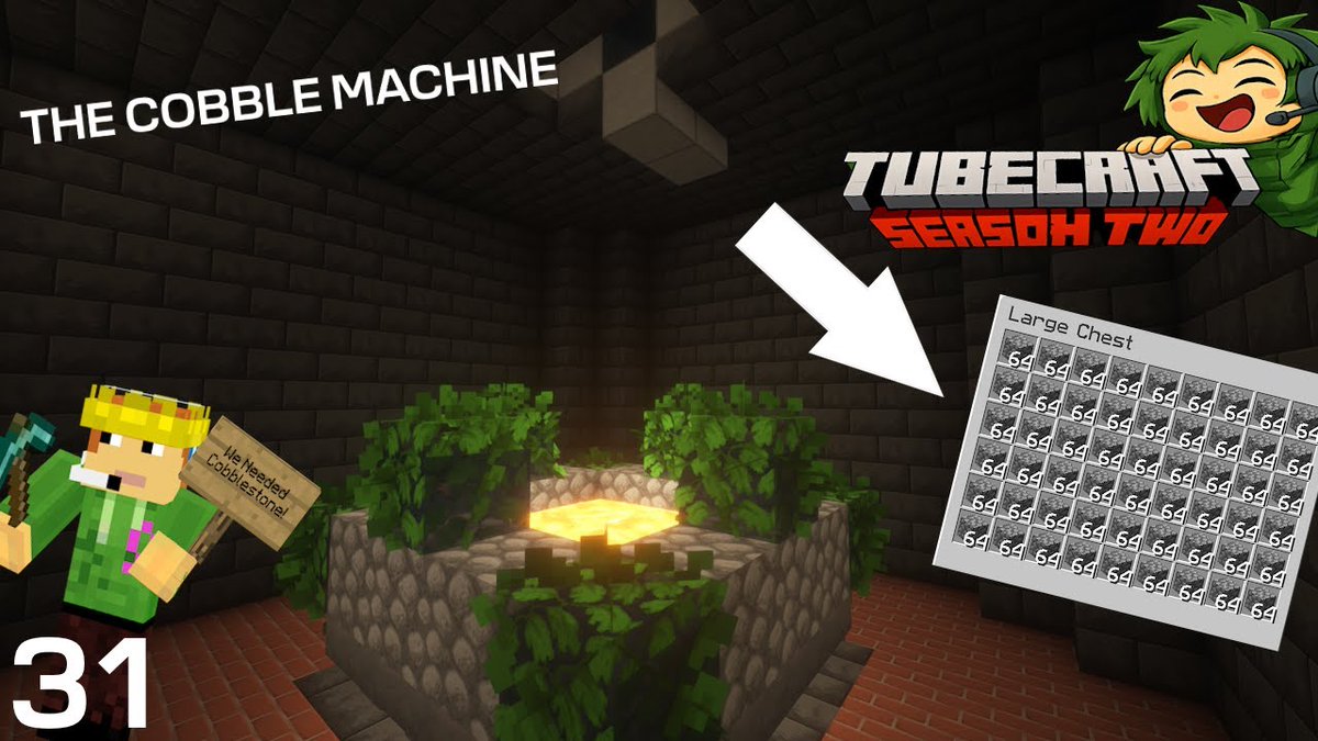 Tubecraftsmp's tweet photo. 🚨New TubeCraft Episode🚨

Watch @coldalliance1 make a HUGE cobblestone machine!

A Cobblestone Machine! | TubeCraft S2: Episode 31!
https://t.co/y0MBqWLkpt https://t.co/vTg8qmSqJU