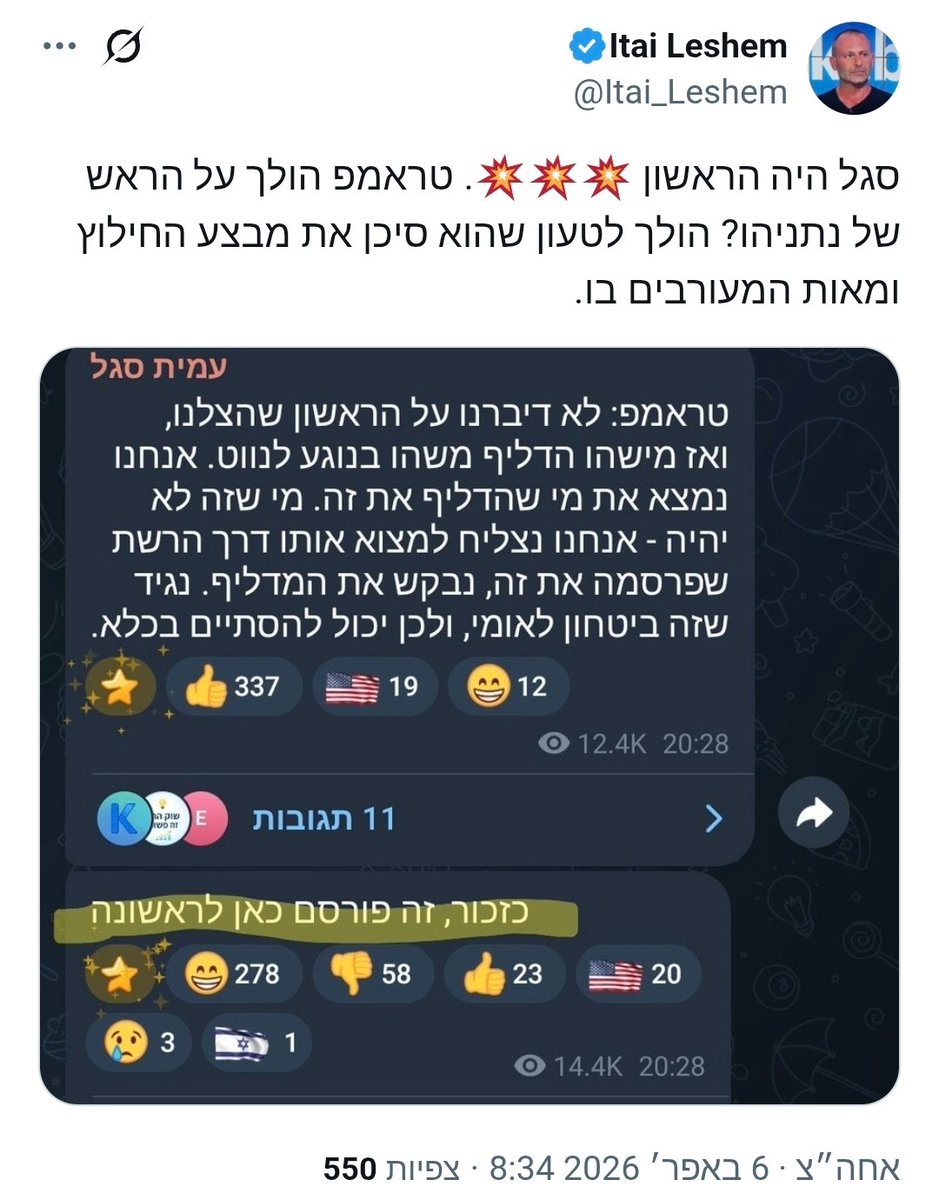 Itai Leshem tweet media