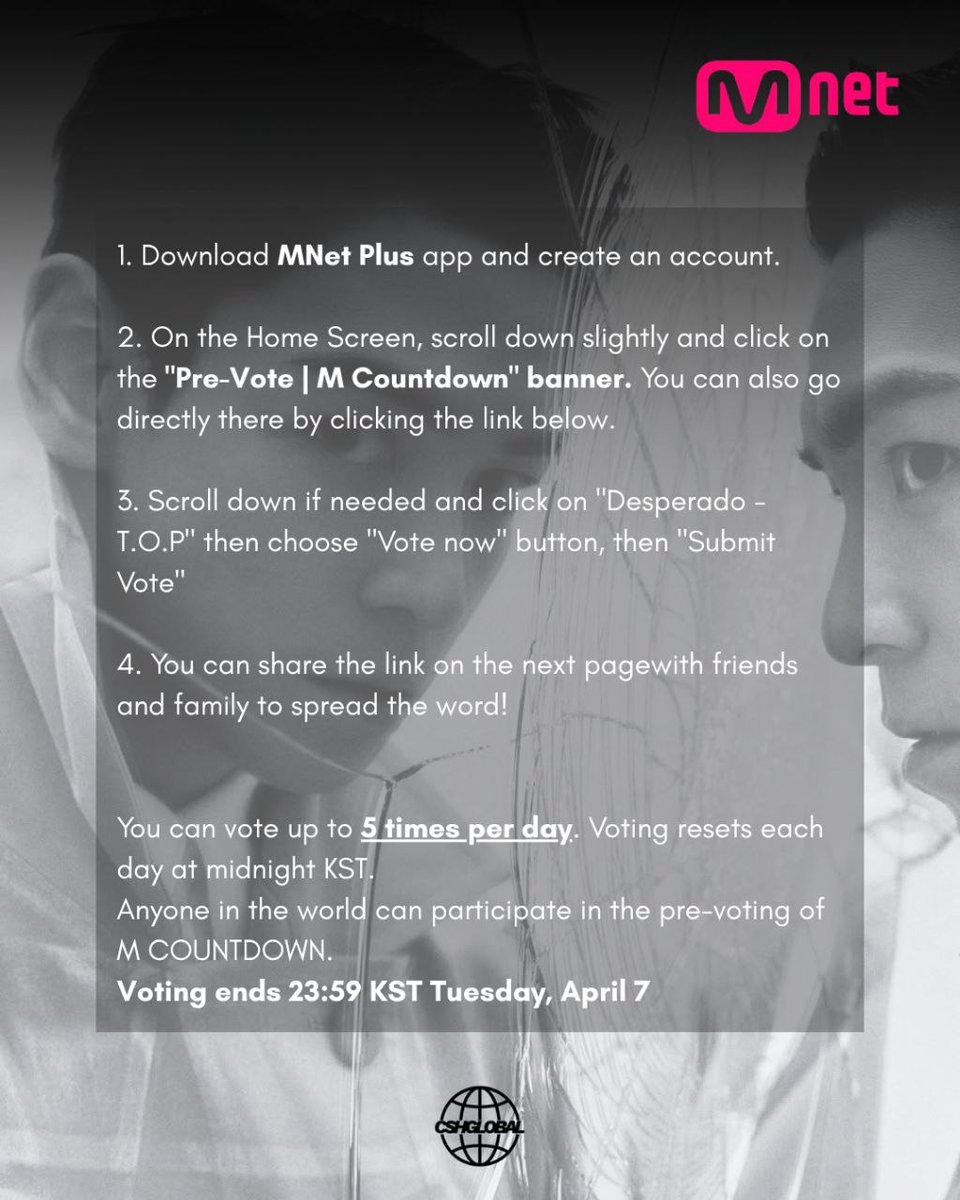 [VOTING] 260407 The Pre-Voting for M-Countdown finishes in LESS THAN 24 ...