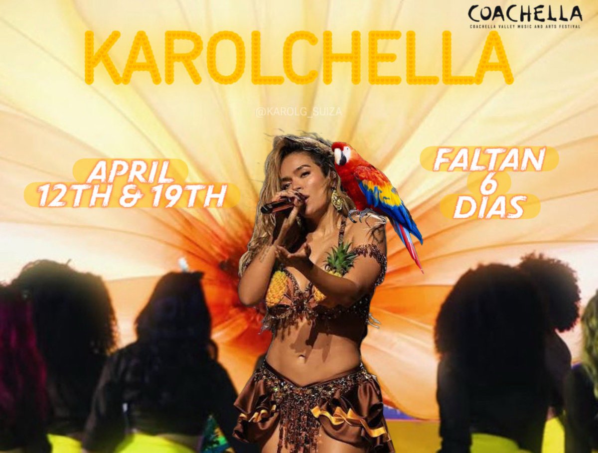 Solo faltan 6 días para #KAROLCHELLA ! 🏜️🌵
El momento más esperado está cada vez más cerca. No te lo pierdas ! 
April 12th &amp; 19th por YouTube ✨❤️‍🔥