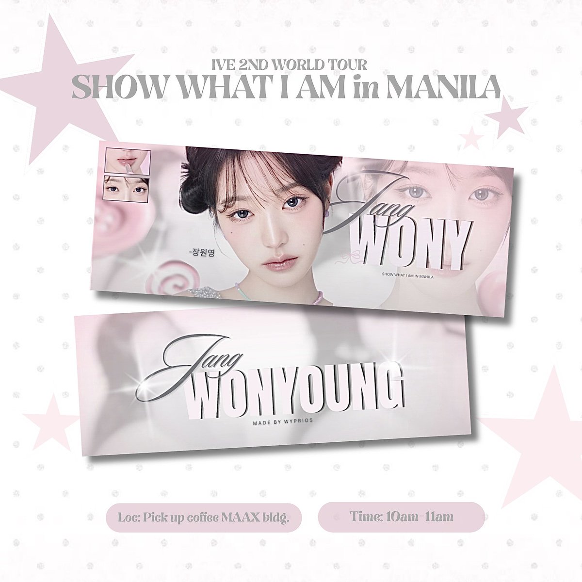 ★ׂ 𝐒𝐇𝐎𝐖 𝐖𝐇𝐀𝐓 𝐈 𝐀𝐌 𝐢𝐧 𝐌𝐀𝐍𝐈𝐋𝐀 ִֶָ🩰 ⋆ 
          𓂃 + fan support by <a href="/wyprios/">ri</a> ꪆ୧ ₊

- strictly 1:1 ratio only (v limited)

#SHOW_WHAT_I_AM_in_MANILA #WONYOUNG #SHOW_WHAT_I_AM #IVE
