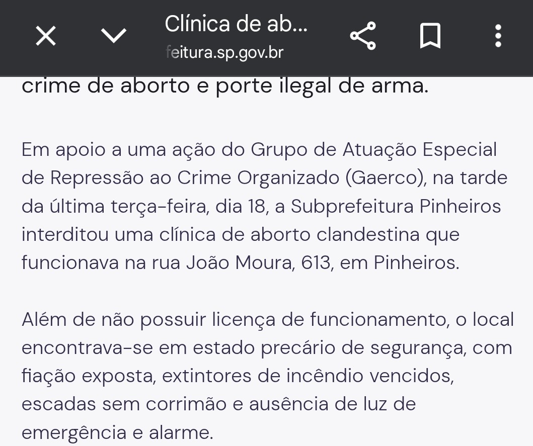 O aborteiro e potencial cliente do crime organizado, provavelmente levaria a garota a uma clínica de "elite" como esta 👇 

Esta tbm era em Pinheiros e foi fechada pela ação de repressão ao crime organizado (GAERCO).