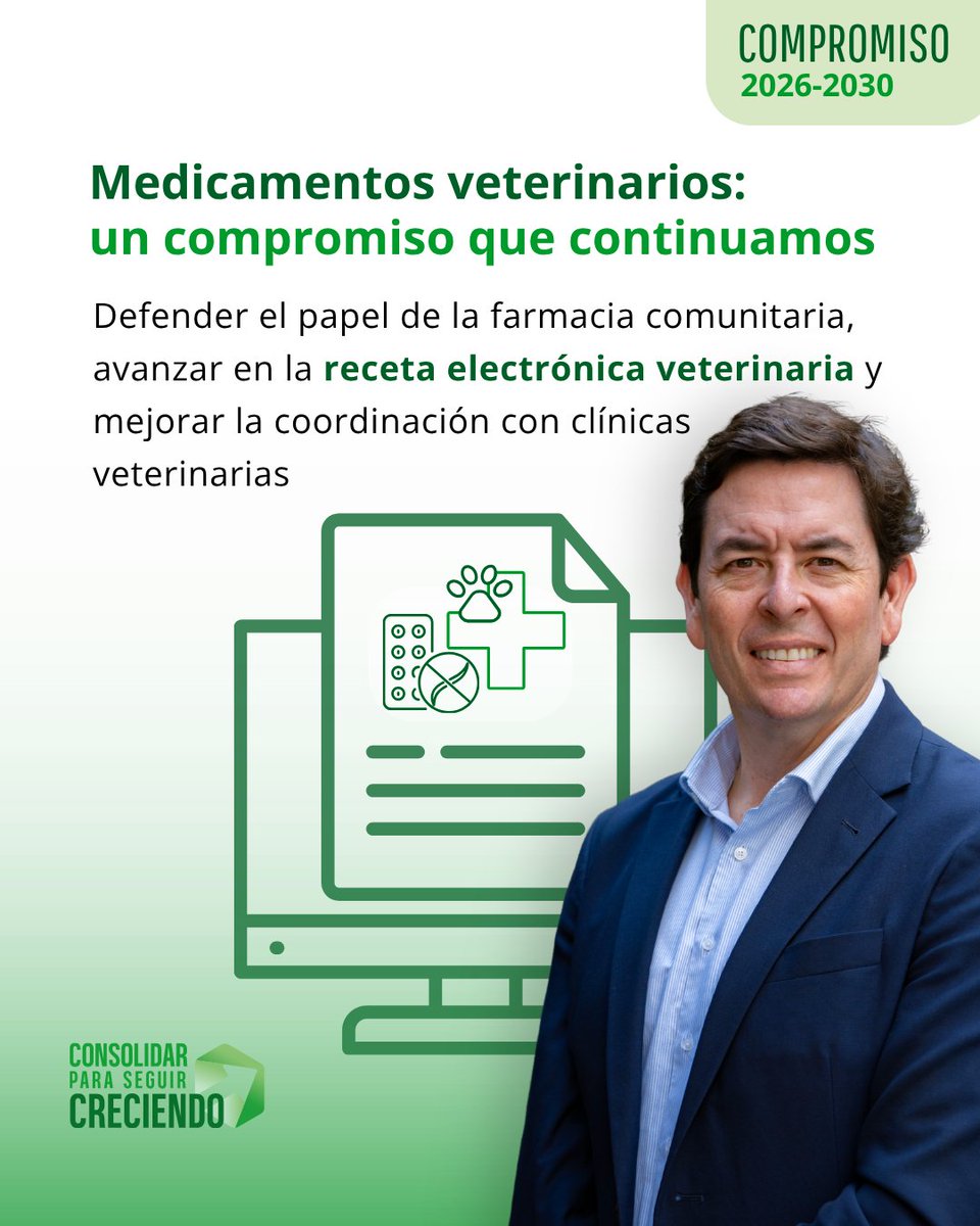 candidaturammp's tweet photo. Medicamentos veterinarios: un compromiso que continuamos.
Defensa de la dispensación en farmacia comunitaria, receta electrónica veterinaria y mejor coordinación con clínicas veterinarias.
#eleccionescofm #consolidarycrecer

ℹ️👉🏻https://t.co/AKDvk3t3ec https://t.co/gLLSwFh4dk