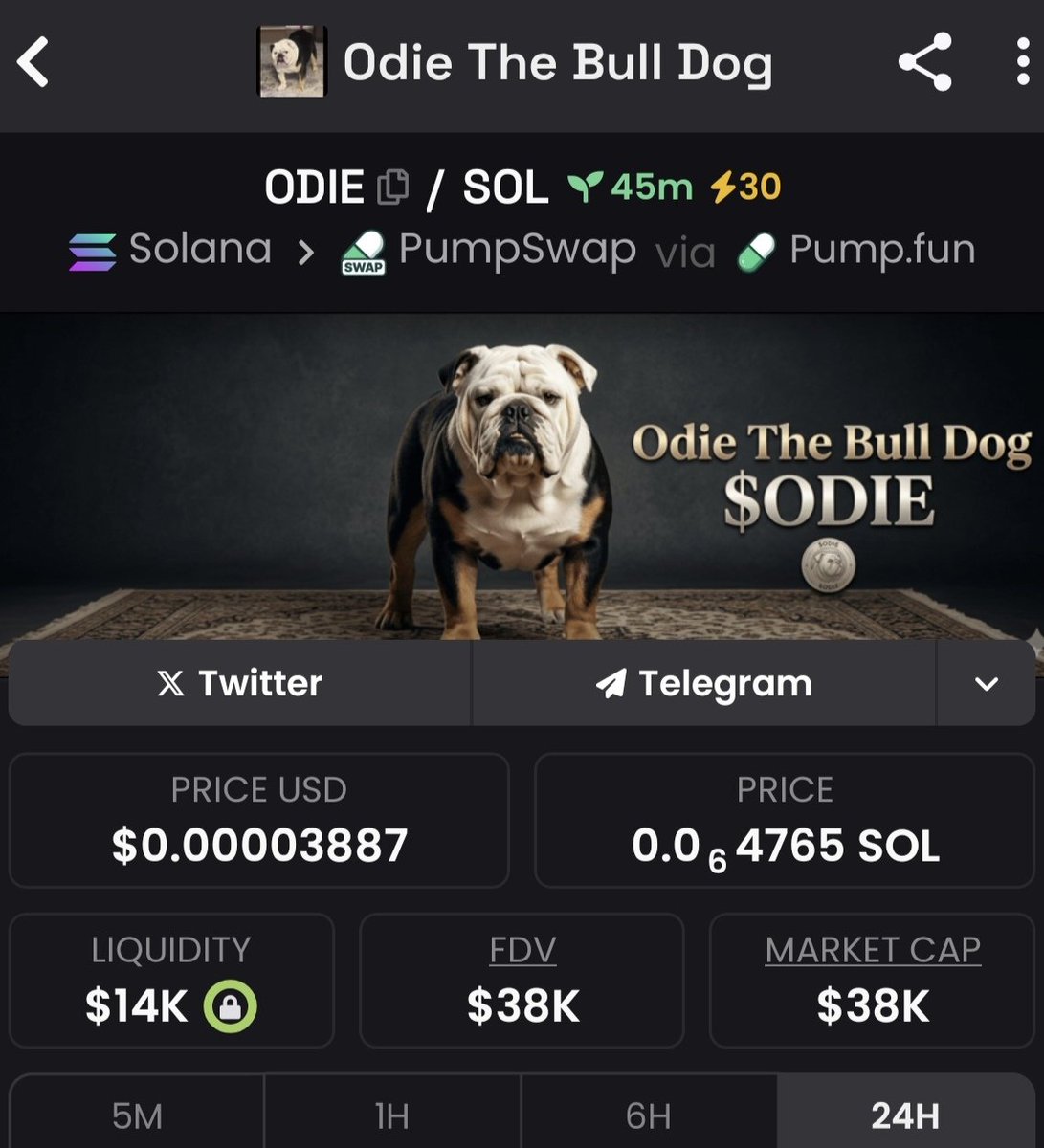 Raj_TheCrypto's tweet photo. $Odie the famous dog, viral on tik tok, aped here just bonded from pump fun
No bundle here
Looking so good,  essay millions leg cooking 

9xgyhGhx58DBKW7j2LFy7KDeWb8mp6kchrkm6p9wpump https://t.co/w2K1lWLqzM