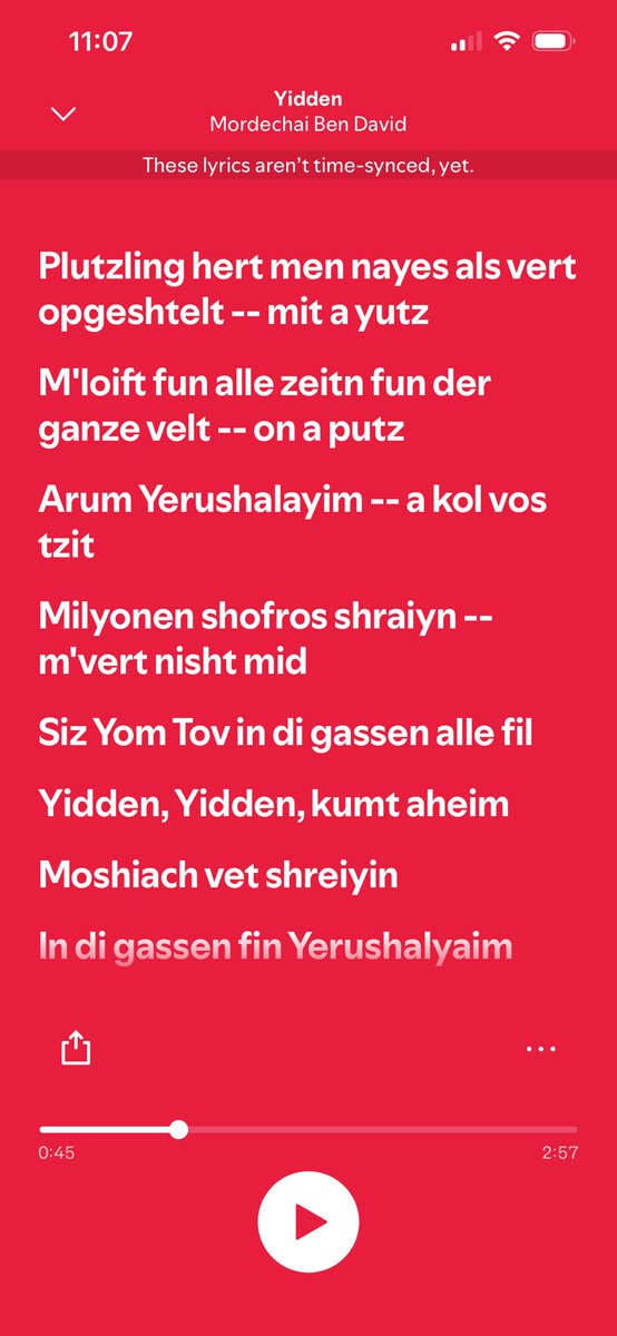cholentface's tweet photo. Who wrote the lyrics to MBD’s Yidden on Spotify? https://t.co/pm3QX6JCxF