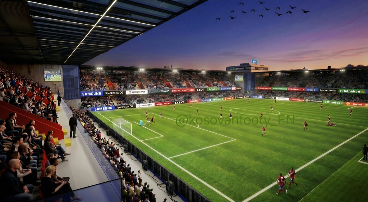 kosovanfooty_EN's tweet photo. A Kosova-based architectural firm in Prishtina has proposed a fresh, simple yet effective redesign of the "Fadil Vokrri" Stadium. 

📸 ERKER Studio https://t.co/iTPPeOA3rs