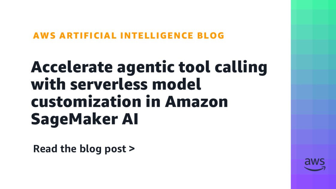 lopezunwired's tweet image. Accelerate agentic tool calling with serverless model customization in Amazon SageMaker AI dlvr.it/TRvHNV #AmazonSageMaker #Technology #InformationTechnology #AmazonBedrock