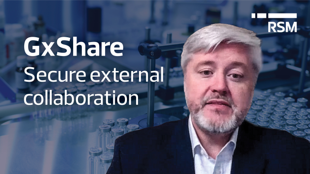 StuartTaub's tweet photo. When collaboration needs grow, governance has to keep up. Watch as William Jones, director at RSM, discusses GxShare as a security-first external collaboration platform that uses Microsoft tools to support sharing for life sciences organizations. https://t.co/q0OOyrv63i https://t.co/jEZ6nmralS