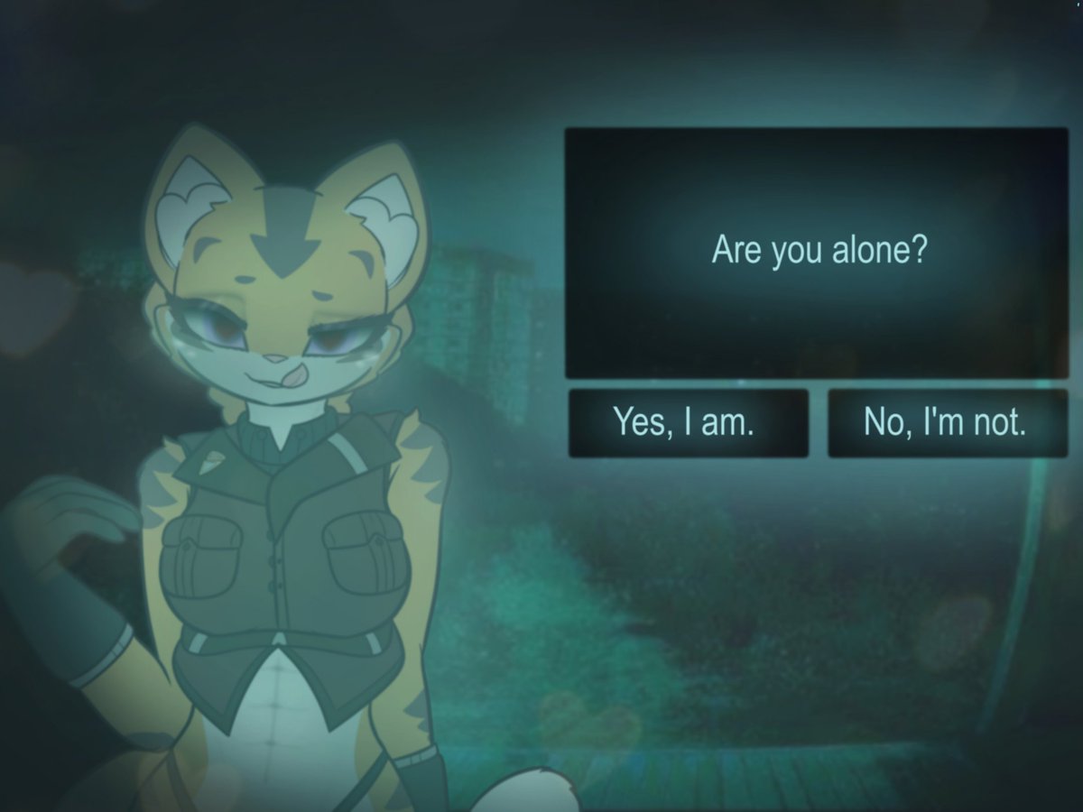 Milnegake's tweet photo. Predatory animals have front facing eyes! Whatever you do DO NOT let Anya in your house in fact run away or hide! (/ へ＼✿)

#furry #hmofa https://t.co/M8yA0PFIDA