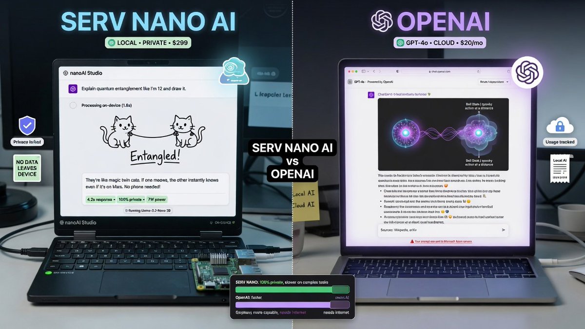 SERRBEN72's tweet photo. OpenServ just claimed their SERV Nano AI is beating OpenAI on benchmarks.
Faster + way cheaper with their BRAID reasoning layer for real autonomous agents — all crypto-native on Base & Solana with $SERV token handling the monetization.
#OpenServ #SERVNano https://t.co/ZpYqYnfzvk