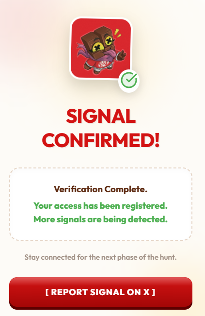 LowLightSniper's tweet photo. Signal confirmed.

I just entered the KitCat tracking system.

Something is spreading across the network. 🍫🐱

Start the hunt:
https://t.co/hEeFKAfoyn https://t.co/Wg7afHt9Vw