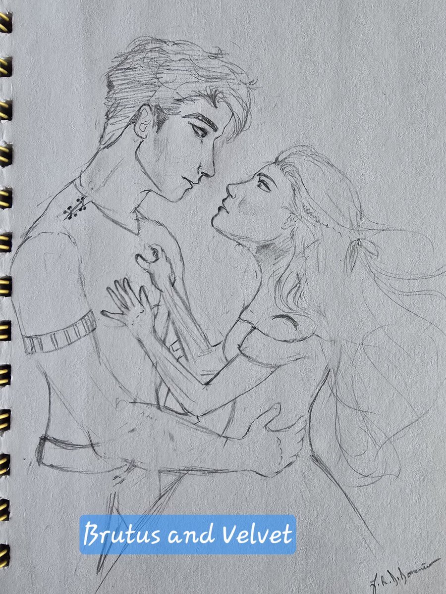 JRDiDOMENICO_23's tweet photo. Hello! I wanted to post a sketch Ive drawn that I plan to paint in Krita at some point.

It shows a couple of the main characters in The Sixth Raven. Brutus and Velvet, who is actually betrothed to his brother, Chazz. 

Hope you like it!

#drawing #originalcharactersdrawing #epic https://t.co/35a3BuhvlT