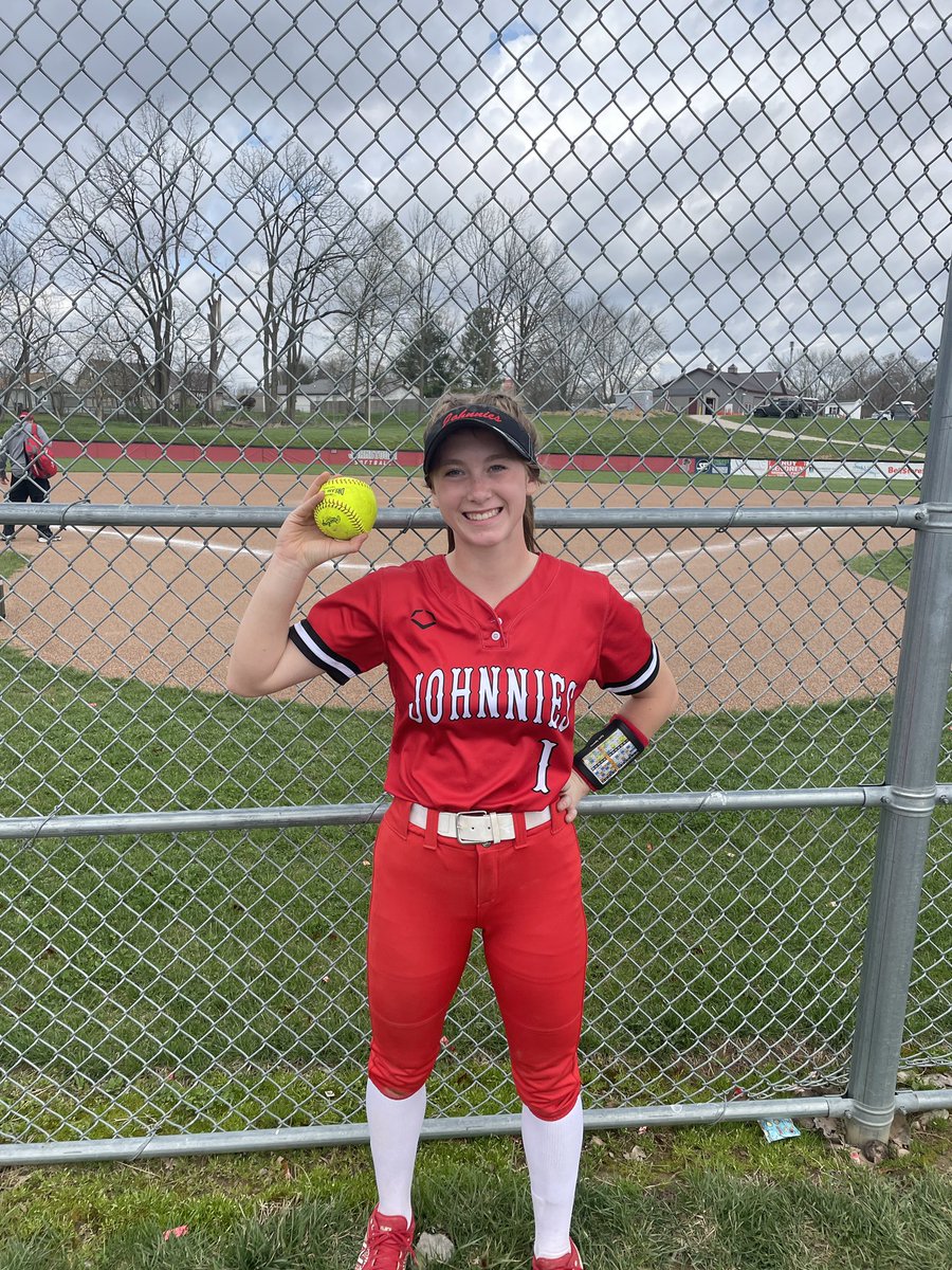 AbbieWood28's tweet photo. The Johnnies had an amazing game against Lynchburg-Clay last Friday.  We won 23-2.  I had 5 RBIs total with a 3 run home run and struck out 3 batters in 1.1 innings of pitching. https://t.co/RJAuzpDaIE
