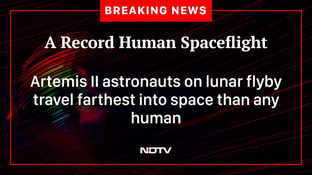 ndtv's tweet image. #ArtemisII #space