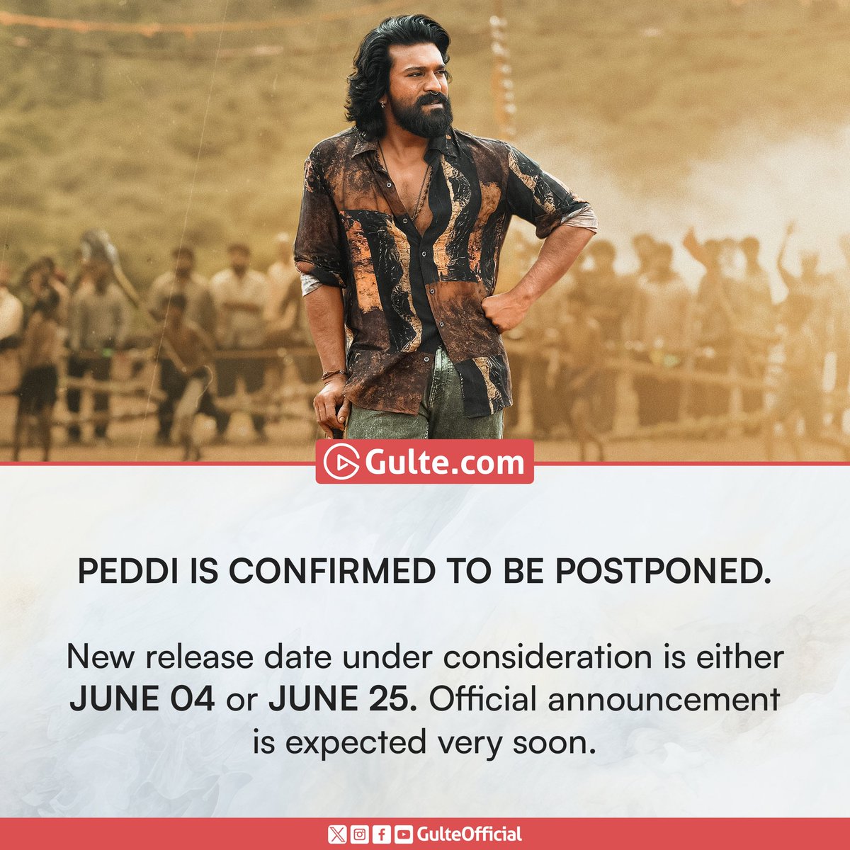 GulteOfficial's tweet image. #GulteExclusive :

#PEDDI - JUNE 04/JUNE 25