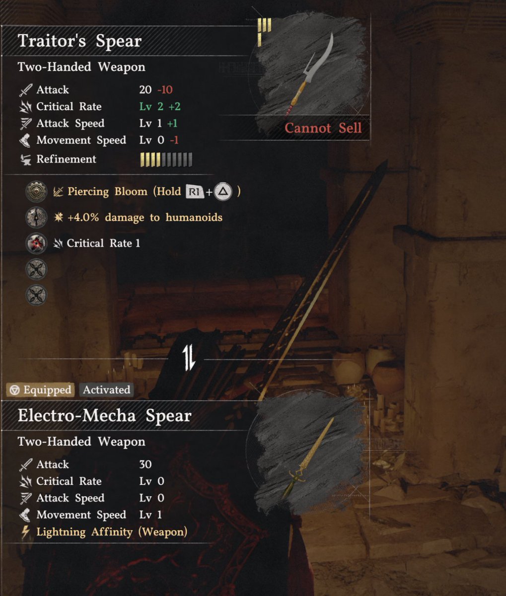 black_ace116's tweet photo. For those interested, here's how you can locate the Traitor's Spear in #CrimsonDesert. Go to the location on the map, there you'll come across a small camp. Right at the entrance of the camp to your right there will be a guy sitting and behind him there is a trap door. https://t.co/dh1jNCcBhn