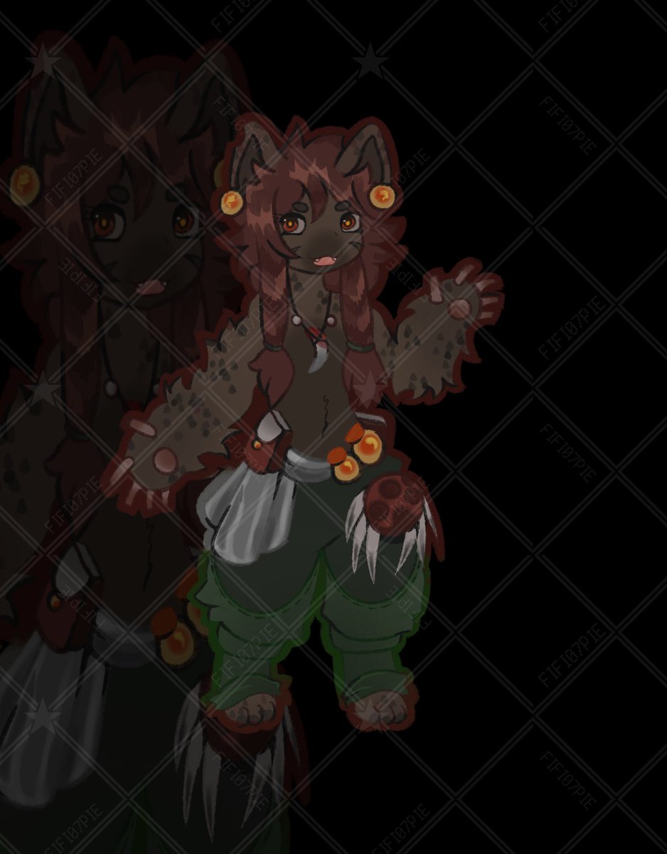 FIFI_PIE's tweet photo. Hi, I finished drawing the hyena :D #furry https://t.co/zk2zZBymNH