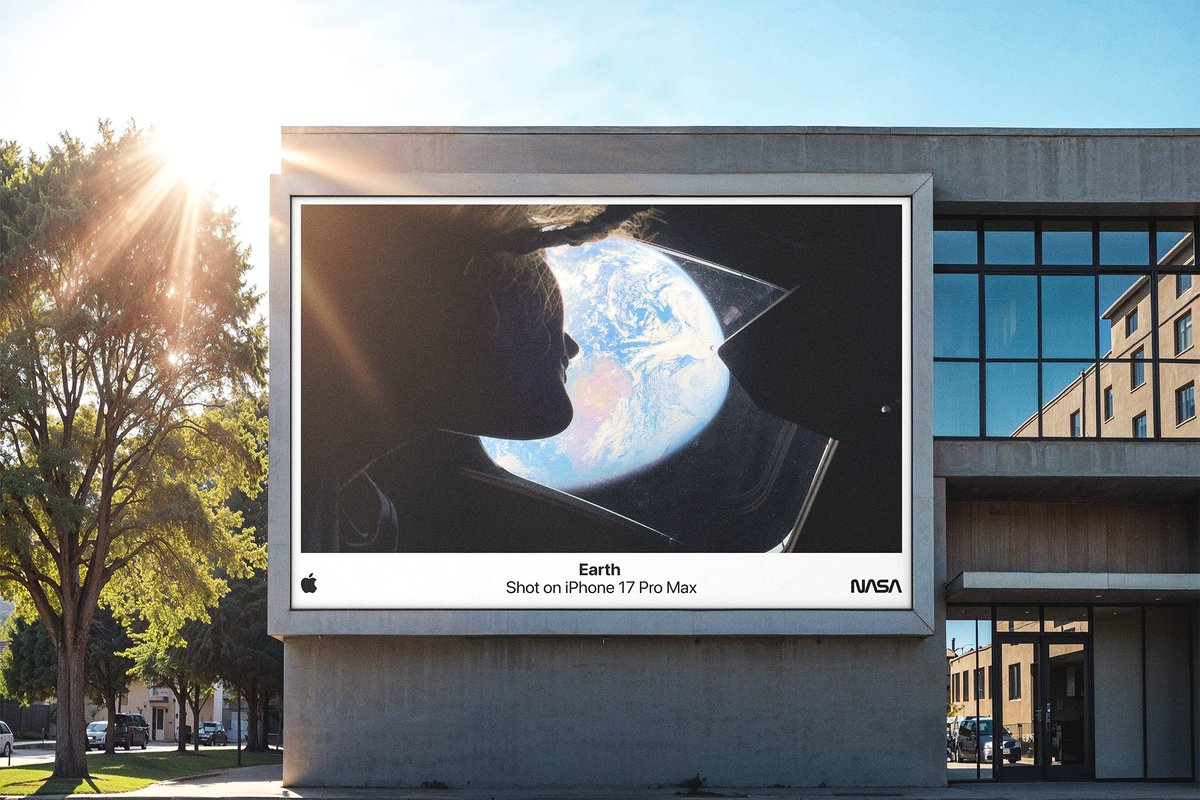 Earth, Shot on iPhone 17 Pro Max, <a href="/Apple/">Apple</a> campaign concept by me

#ArtemisII #Apple #NASA #Moon