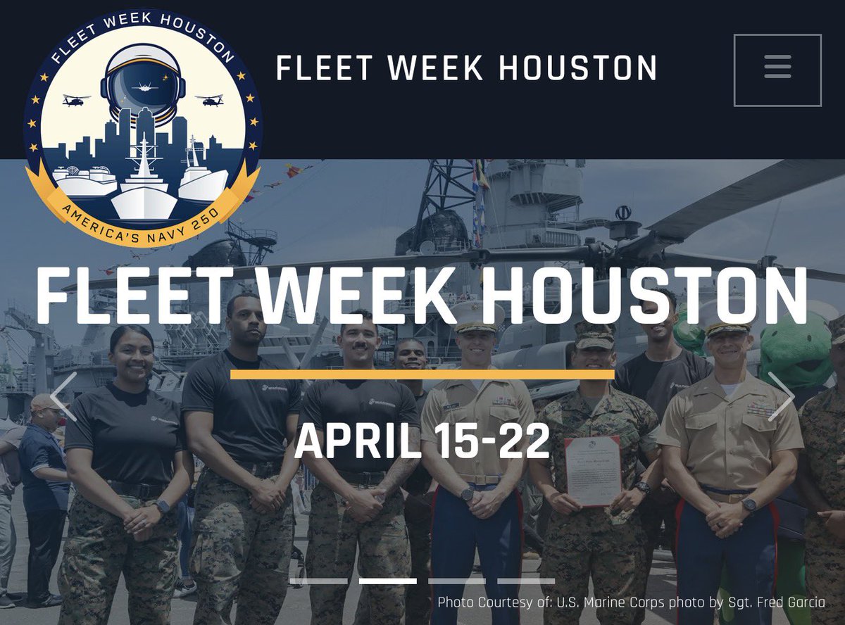 theshellbelle's tweet image. Fleet week schedule is out! 🫡

fleetweekhouston.com
#Houston #Navy