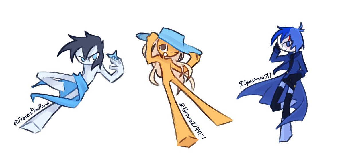 AmiPuff's tweet photo. here's everyone who had requested so far :] its been very nice to just chill and draw again

characters - 
@FrozenFreeHand 
@Kursura2244171 
@SpectrumSVI 
(hopefully i did this in a way so no one is mad at me ;-;) https://t.co/TT1RyKLrtS