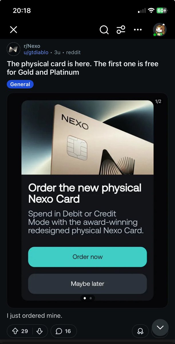 5 year Nexo user. Referral link on my profile. tweet media