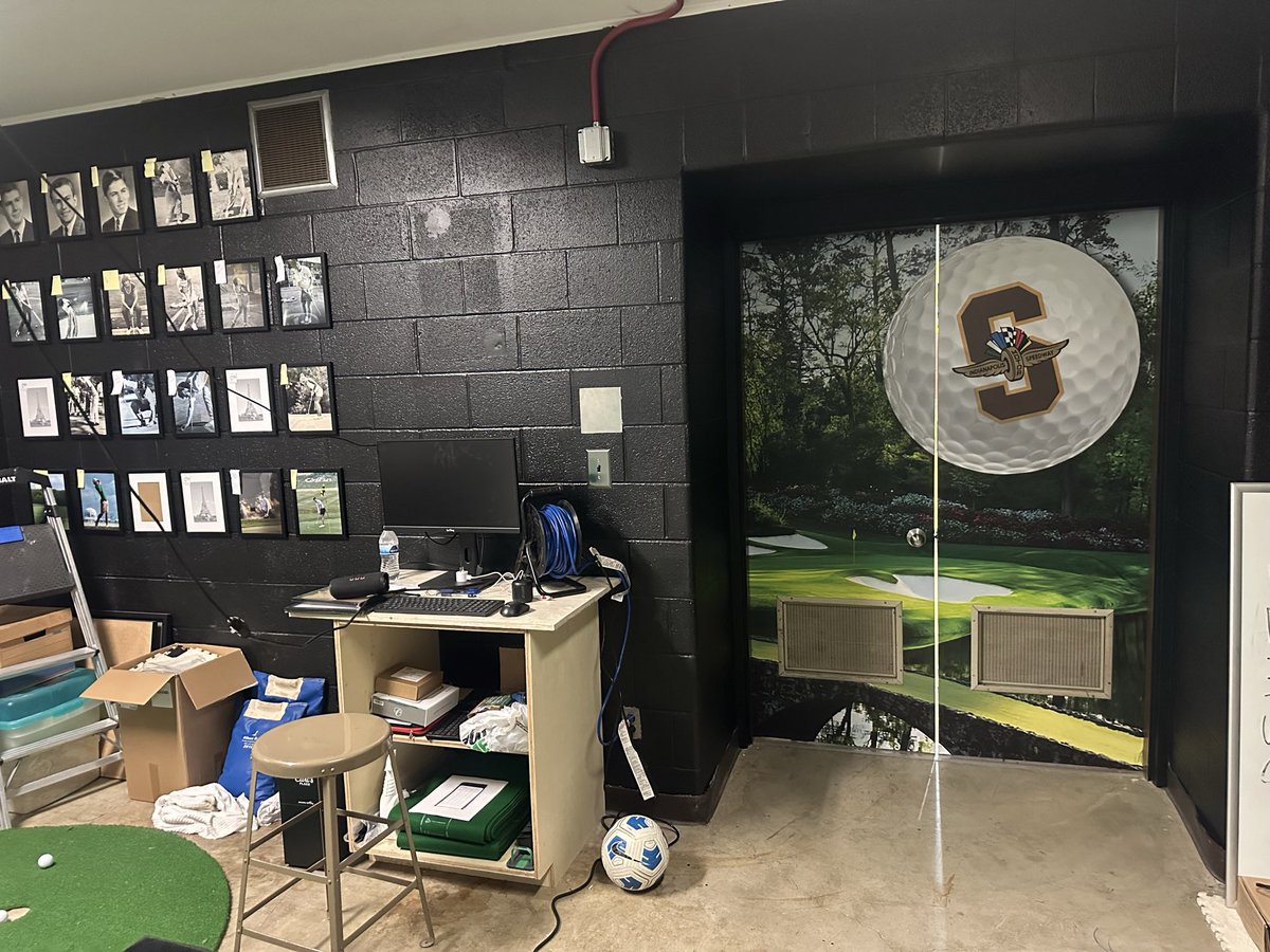 PlugsGolf's tweet photo. Shout out @shadowwraps for hooking up our Sim Room with some awesome wrapped doors!  Welcome to the Sparkplug Golf Family.  #Believe https://t.co/CSnvqD6DiF
