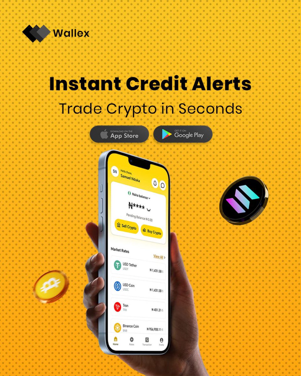 wallexhq's tweet photo. Instant credit. Zero waiting⚡Trade crypto in seconds with Wallex. Your money, moving at your speed 🚀
#wallex #instant #credit #alert #cryptonigeria https://t.co/mHZkdn7zOy