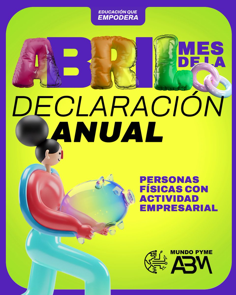 ABMMundoPyME's tweet photo. ✨ Abril llegó… y con él, la oportunidad de poner tus finanzas en orden 📊💡
Sabemos que la declaración anual puede sentirse compleja, pero también es un momento clave para tomar control, detectar oportunidades y tomar mejores decisiones 💼 https://t.co/6GAYH5yiE6