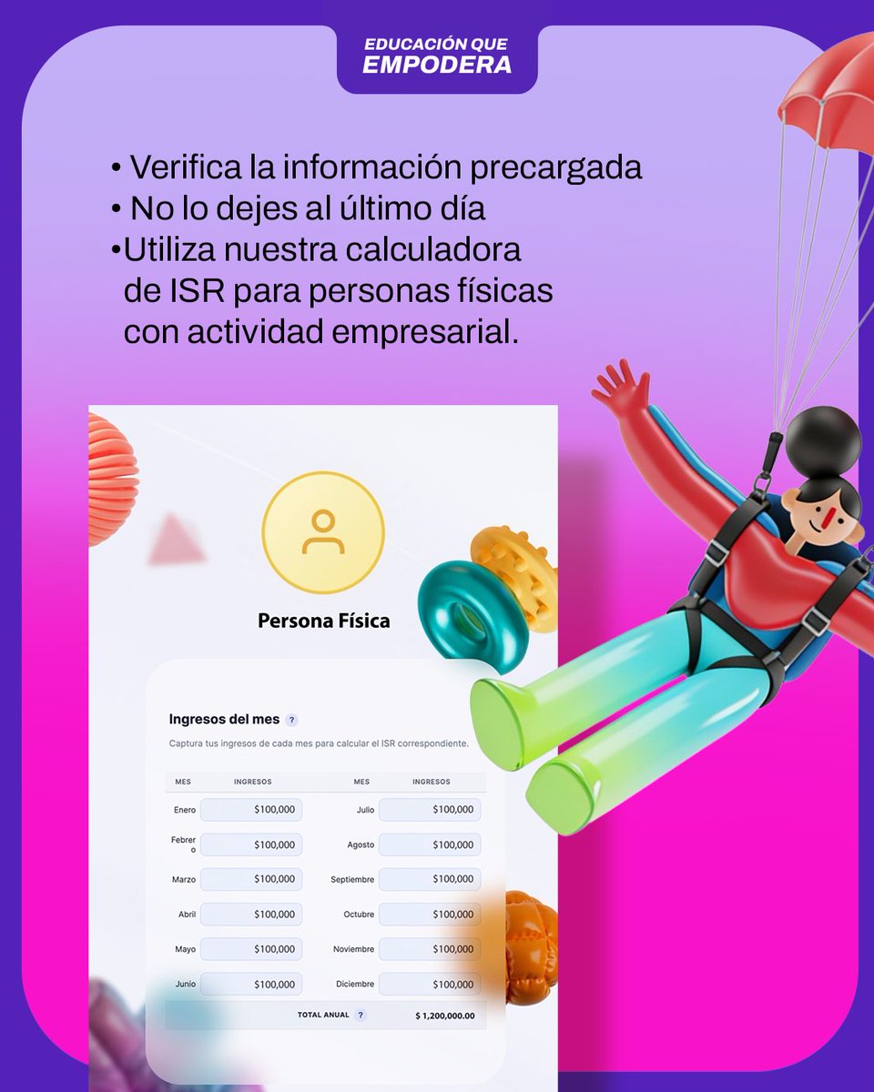 ABMMundoPyME's tweet photo. ✨ Abril llegó… y con él, la oportunidad de poner tus finanzas en orden 📊💡
Sabemos que la declaración anual puede sentirse compleja, pero también es un momento clave para tomar control, detectar oportunidades y tomar mejores decisiones 💼 https://t.co/6GAYH5yiE6