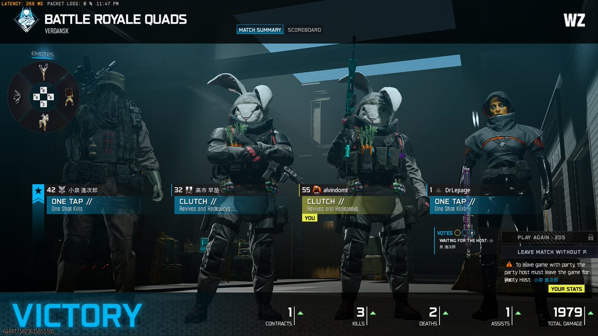 AlvindoML's tweet photo. so much fun! haven't played warzone with @mitake776  and miffy in while. they won their first game just 1 game in, and their skills are still amazing! and they got a lot of kills too!🔥
@CallofDuty 
#callofduty #warzone https://t.co/gH56ZO9Ovv