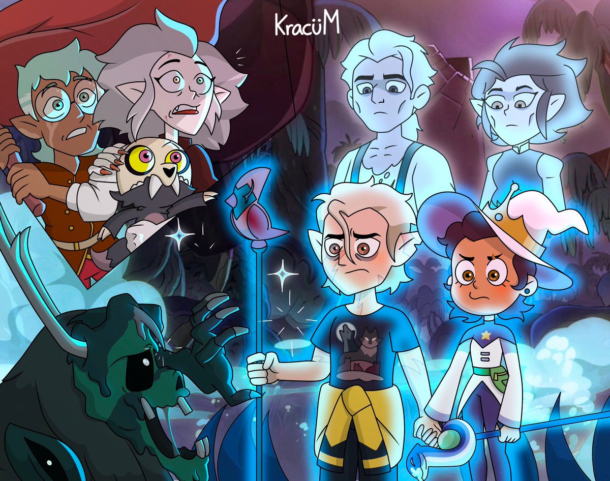 Happy Anniversary of the last episode🦉❤️🌤 (abril 8/estilo Lunter AU) Commission for <a href="/phiilbin/">Gordon Philbin 🇺🇦</a> ,enjoy #Toh #TohAU #TheOwlHouse #TohHeadcanon #TohFanart #Lunter #LuzandHunter