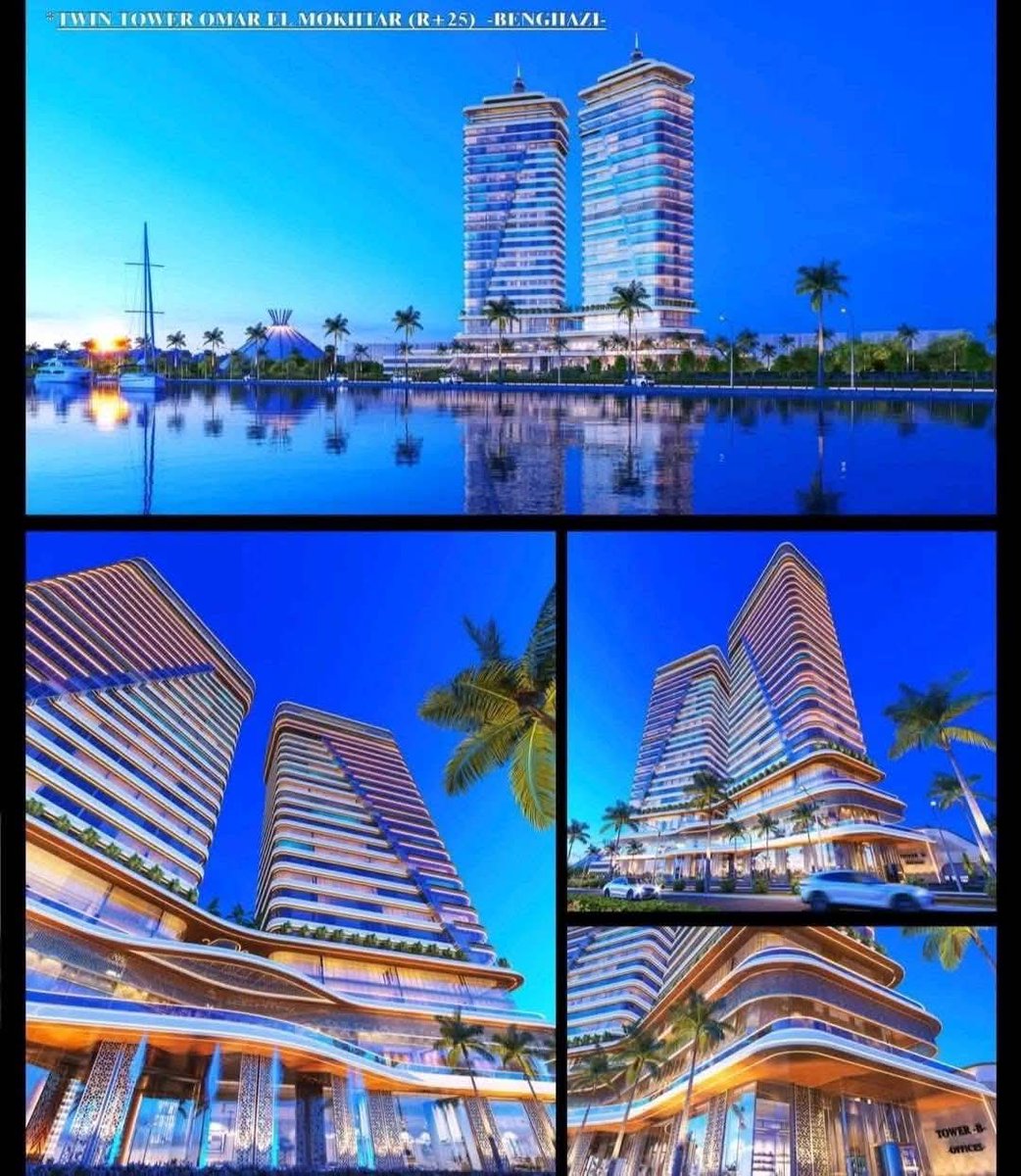 M_MAHJOOB32's tweet image. The two new commercial towers in #Benghazi 
They are expected to be completed by the end of next year. #Libya
