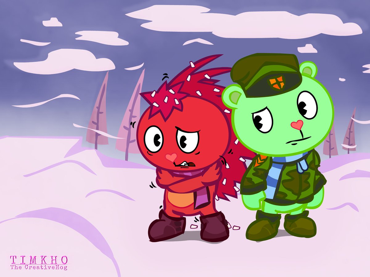 Timkho2's tweet image. So Cold... Subversive.... /ref

#htf #happytreefriends #flaky #flippy #flippyxflaky