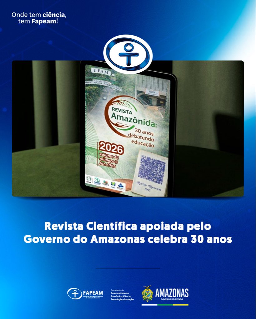 🎓A Fapeam desempenha papel fundamental ao apoiar a formação de recursos humanos altamente qualificados e a produção científica ao apoiar o Programa de Pós-Graduação em Educação da Universidade Federal do Amazonas (PPGE/Ufam), por meio do Posgrad.